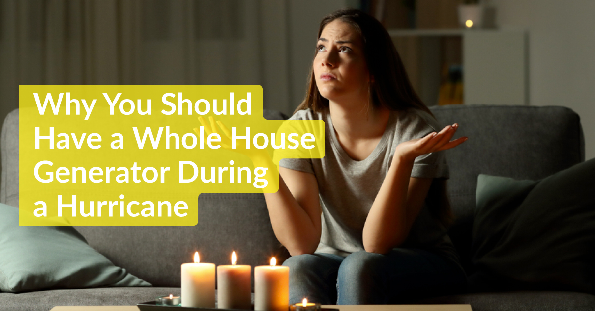 Young Woman at Her Home Without Electricity During a Power Outage